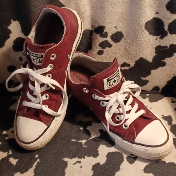 Converse All-Star low tops - kids 7 - ladies 8 (EU39) GRAY or MAROON - Picture 1 of 12